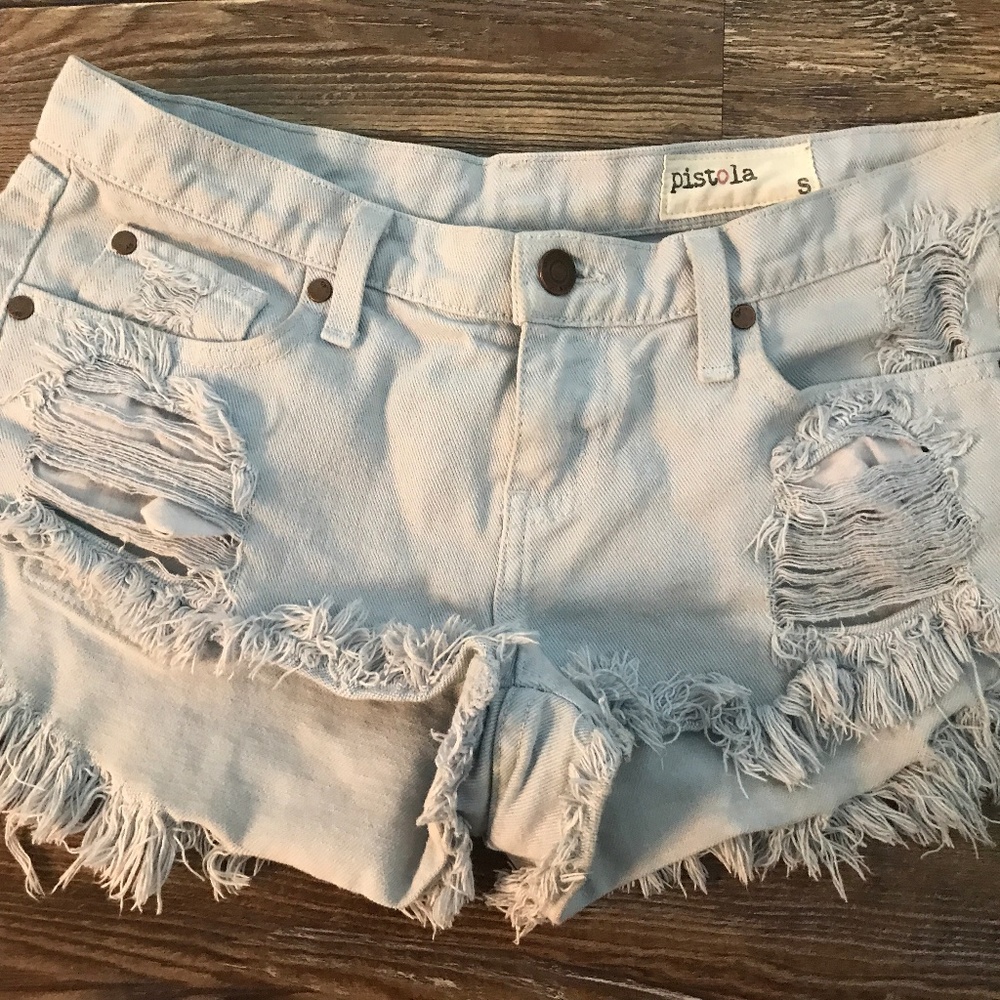 Pistola Jean Shorts in Light Blue